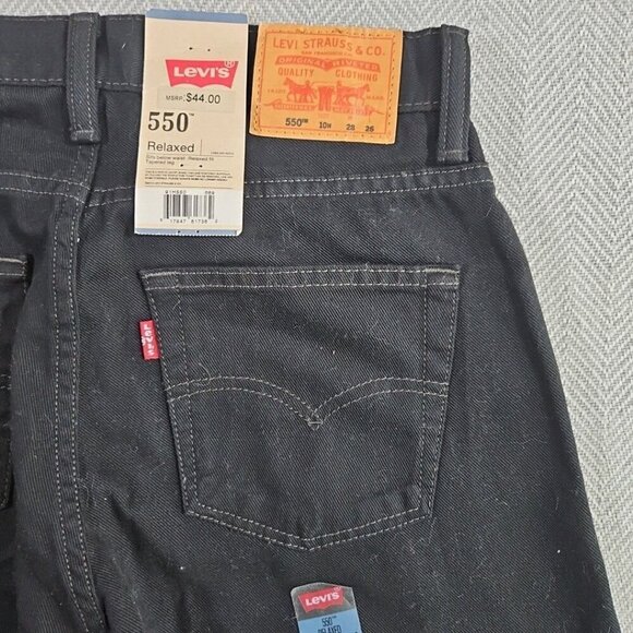 Levi's Jeans 550 Women's 10 Husky Relaxed Fit 28x26 Black Magic NWT - Picture 3 of 16